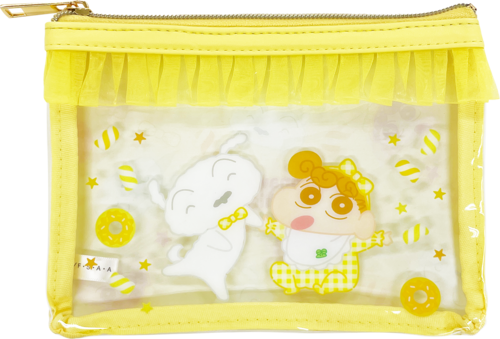 クレヨンしんちゃん フラットポーチ ゆめかわフレンズ シロ＆ひまわり